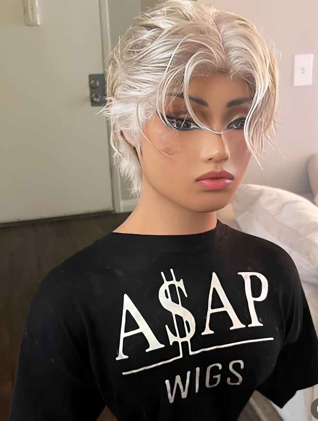 Aaron – Full Lace Men's Platinum Blonde Unit